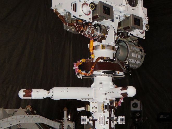 Imagem do sistema MEDA antes do lançamento (Imagem: Reprodução/NASA/JPL-Caltech)