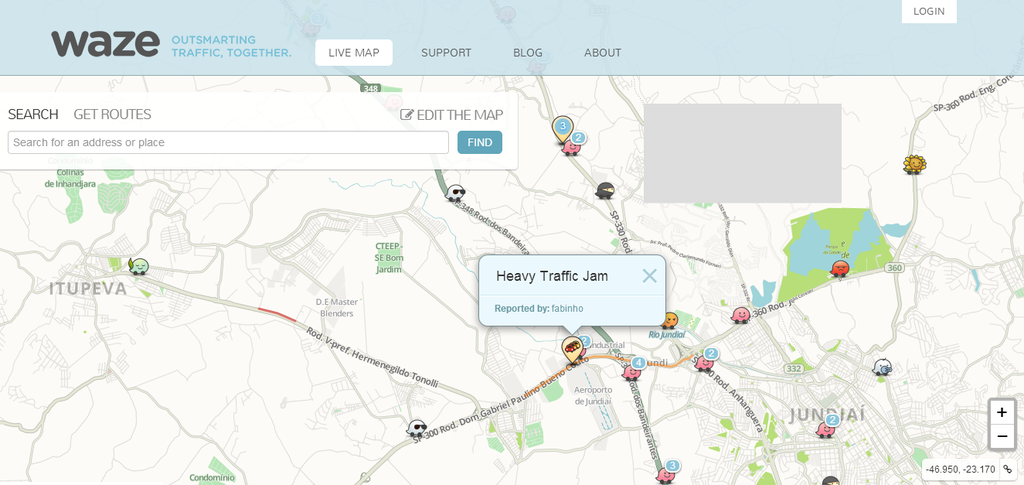 Waze - Ver no site Waze - Ver no site