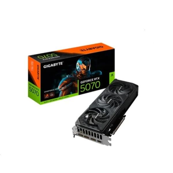 Placa de Vídeo Gigabyte RTX 5070 WINDFORCE OC SFF 12G NVIDIA GeForce, 12GB GDDR7, 192bits, DLSS, Ray Tracing - 9VN5070WO-00-G10