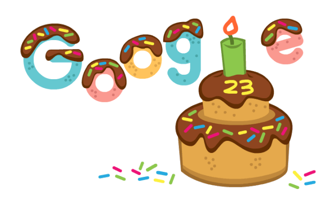 Google Doodle aniversário de 23 anos (Imagem: Reprodução/Google)