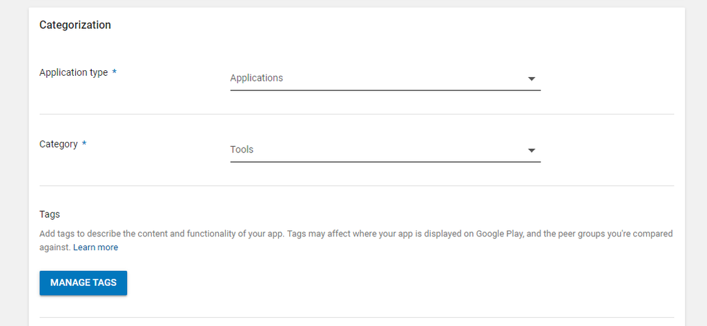 Os desenvolvedores podem colocar algumas tags no aplicativo para que ele seja encontrado pelos usuários (Foto: Google Support)