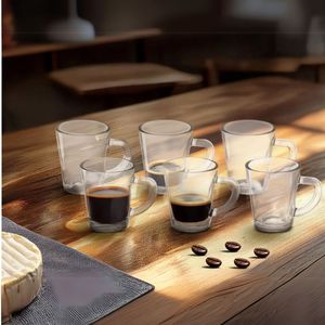 Jogo de Canecas de Café de Vidro 70ml Hauskraft - Lisa 6 Peças