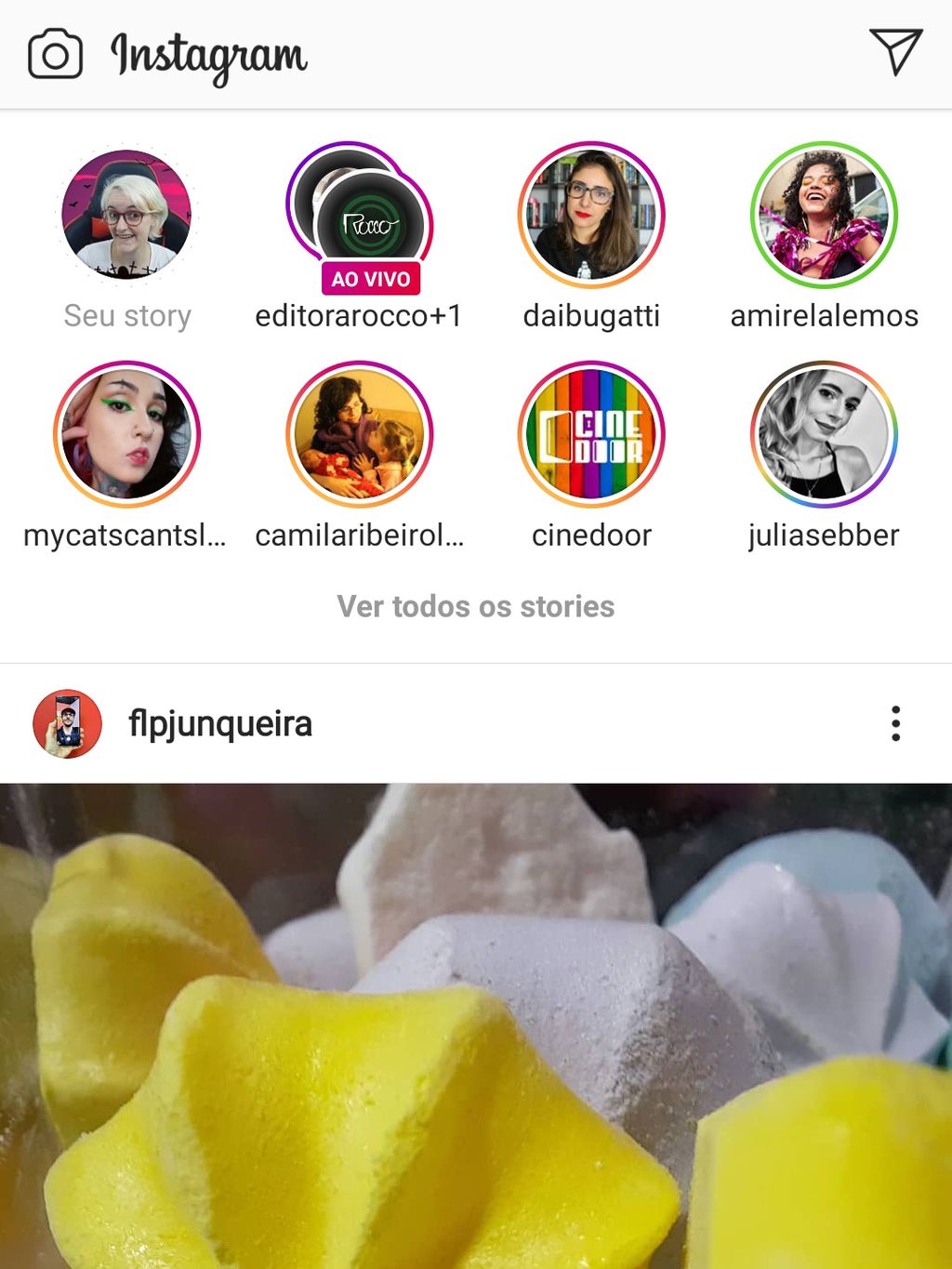 Instagram testa a exibição de duas linhas de Stories (Captura de tela: Felipe Junqueira)