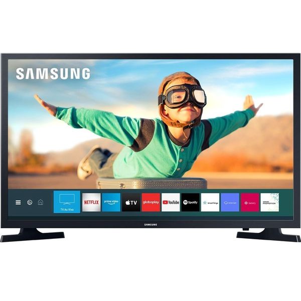 Smart TV LED 32" Samsung 32T4300 HD WIFI HDR para Brilho e Contraste Plataforma Tizen 2 HDMI 1 USB - Preto