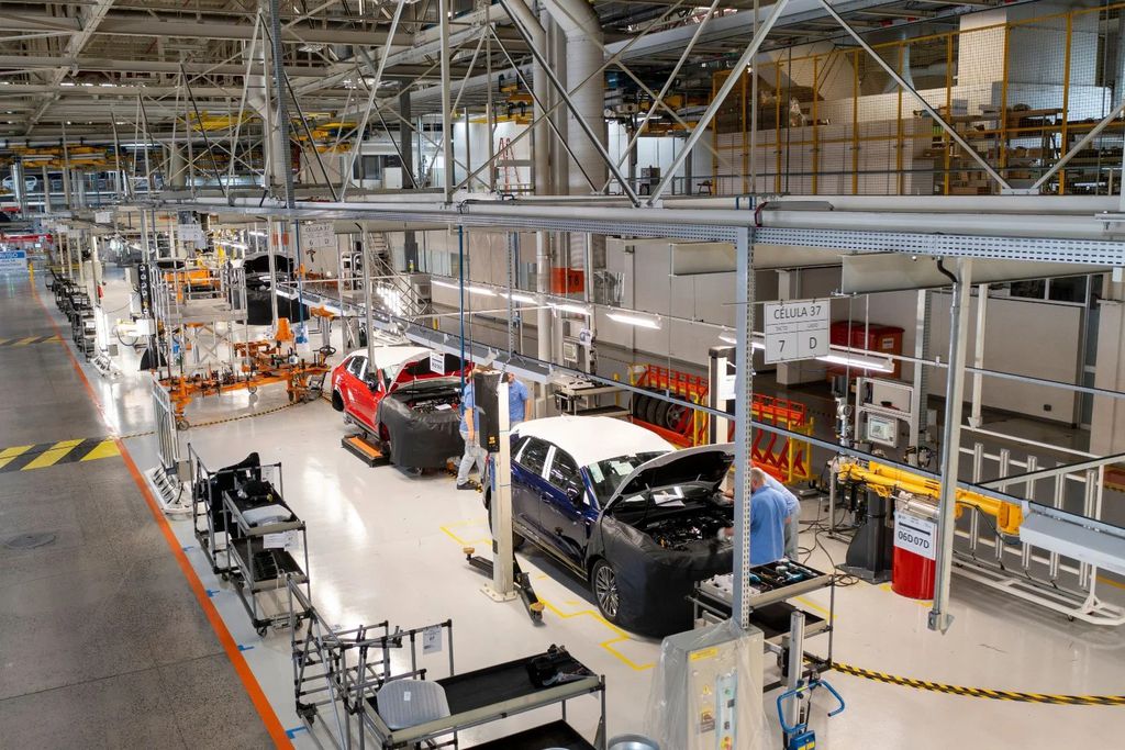 Audi Q3 em linha de produção