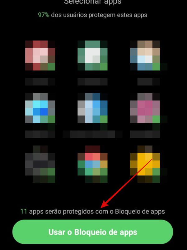 Na próxima tela, vá em Usar Bloqueio de apps para configurar (Imagem: Guadalupe Carniel/Captura de tela)