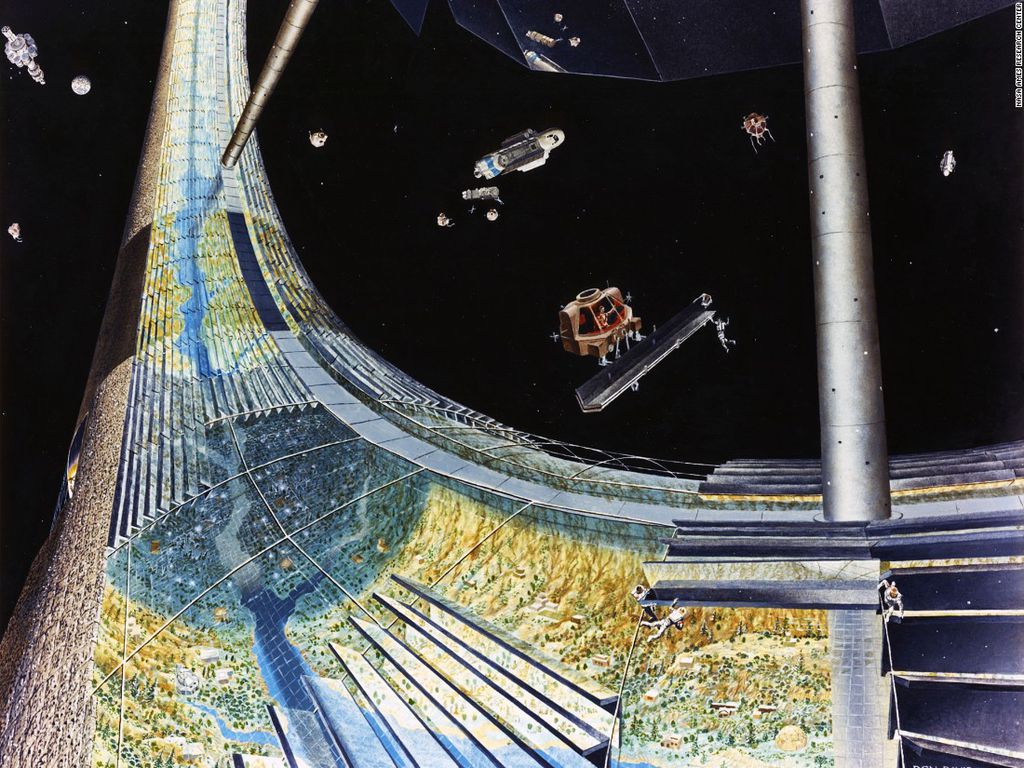 colônias espaciais NASA 1975