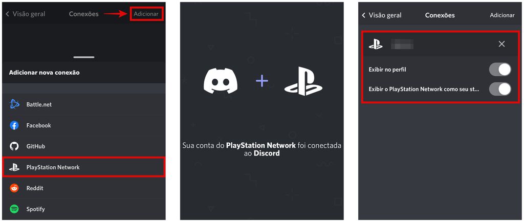 Conectar o Discord na PlayStation Network: app tem função para vincular contas nos dois serviços (Captura de tela: Caio Carvalho)