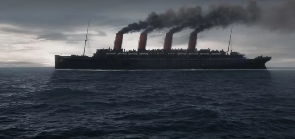 A trama é centrada em um grupo de imigrantes que embarca em um navio rumo aos Estados Unidos. (Imagem:Reprodução/Netflix).