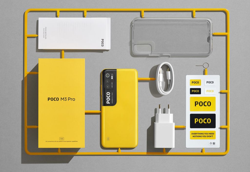 O POCO M3 Pro chegou ao mercado como um Redmi Note 10 5G renomeado, com novo design (Imagem: Reprodução/GSMArena)