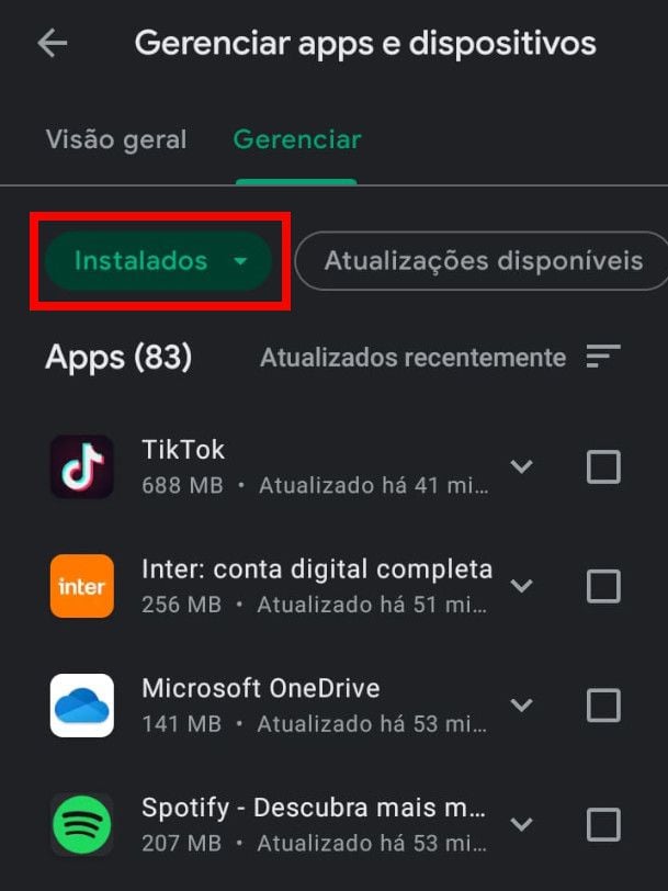 BIBLIOTECA DE APLICATIVOS DESINSTALADOS NO ANDROID 