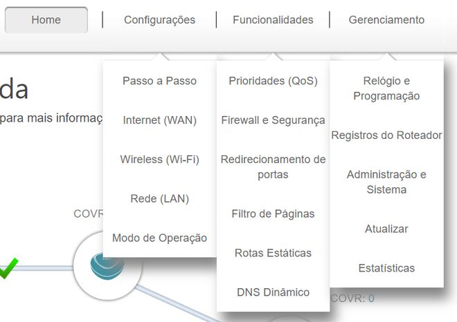 Quem quer acessar configurações mais avançadas (mas nem tanto assim), tem de obrigatoriamente recorrer ao navegador