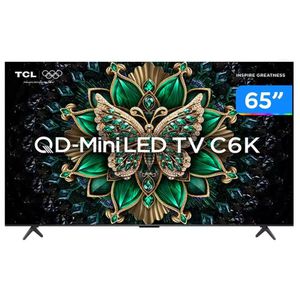 PARCELADO | Smart TV 65" TCL 4K UHD MiniLED 65C6K 120Hz Google TV AiPQ Google Assistente 4 HDMI 2 USB | CUPOM