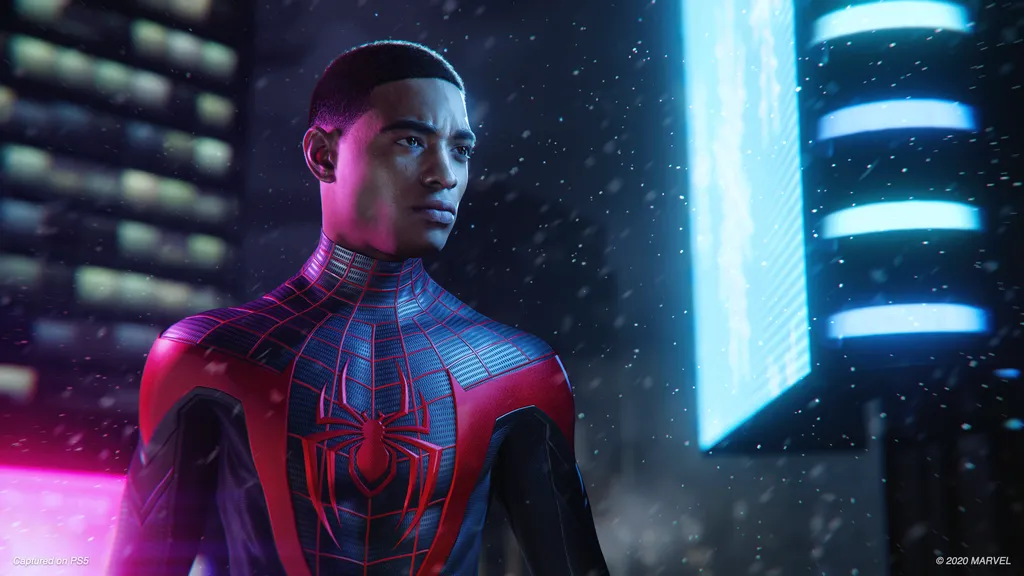 Um dos carros-chefe do PS5, Marvel’s Spider-Man: Miles Morales está com 40% de desconto, segundo a Sony (Foto: Divulgação/Insomniac Games)