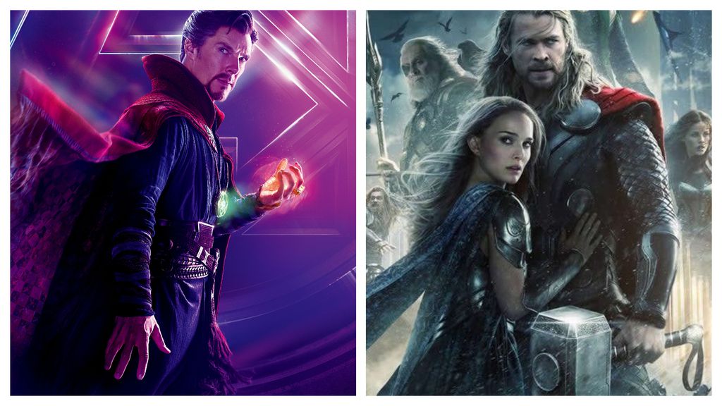 Doutor Estranho (esq.) e Thor (dir.) tiveram seus retornos aos cinemas adiados por causa de remanejamento do calendário da Sony (Montagem: Rafael Arbulu/Canaltech)