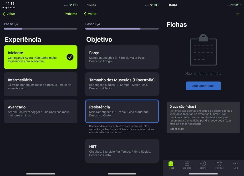 Aplicativo desenvolve treinos personalizados para cada usuário (Imagem: Captura de tela/André Magalhães/Canaltech)