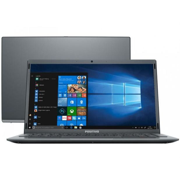 Notebook Positivo Motion Gray Q4128C S Intel Atom 4GB 128GB EMMC 14 1 