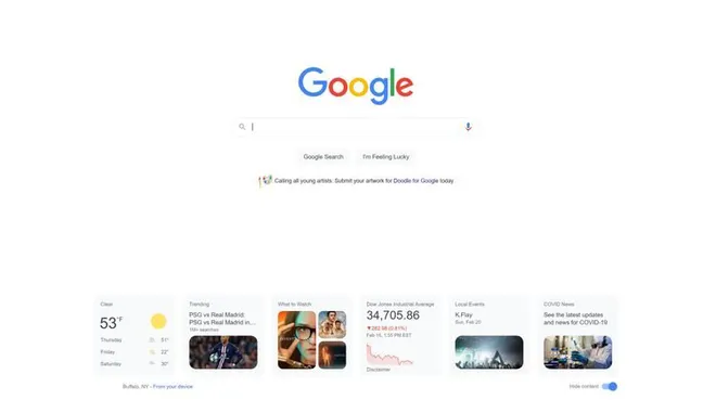 Os pequenos widgets começaram a surgir para alguns usuários na home do Google (Imagem: Reprodução/9to5Google)