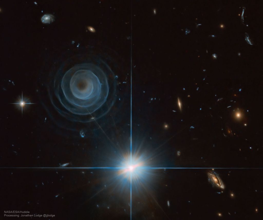 Formação de uma nebulosa pré-planetária ao redor da estrela binária LL Pegasi (Imagem: Reprodução/NASA, ESA, Hubble, HLA/Jonathan Lodge)