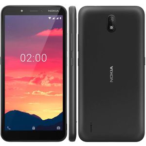 Smartphone Nokia C2 Preto 32GB, Tela de 5,7” HD+, Câmera 5MP, Android 9.0 e Processador Spreadtrum UniSoC