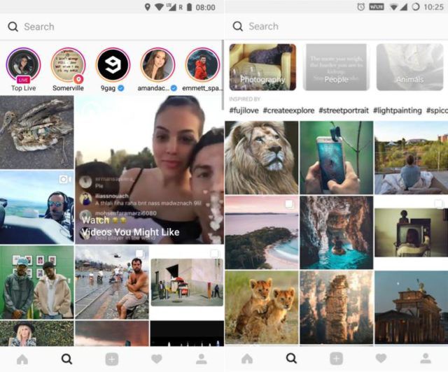 Instagram testa novo layout para a guia de conteúdos "Explorar"