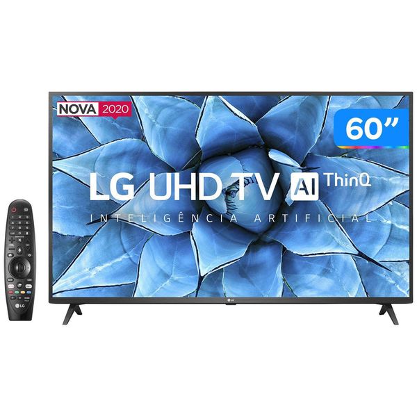 [CUPOM] Smart TV 4K LED 60” LG 60UN7310PSA Wi-Fi Bluetooth - HDR Inteligência Artificial 3 HDMI 2 USB