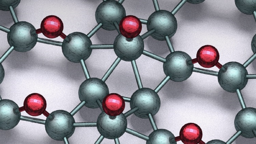 Estrutura do borofano feita com átomos de boro e hidrogênio (Imagem: Reprodução/Argonne Laboratory)