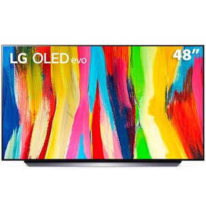 Smart TV 48" LG 4K OLED48C2 Evo 120Hz, G-Sync, FreeSync, 4x HDMI 2.1, Inteligência Artificial ThinQ, Google, Alexa