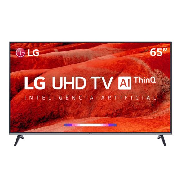 Smart TV Led 65" LG 65UM7520PSB Ultra HD 4K Thinq Ai Conversor Digital Integrado 4 HDMI 2 USB Wi-Fi