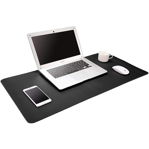 Mouse Pad Desk Pad Max em Couro Ecologico 70x30cm - WORKPAD (Preto)