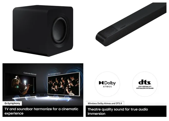 Produto tem suporte para Dolby Atmos (Imagem: Divulgação/Samsung)