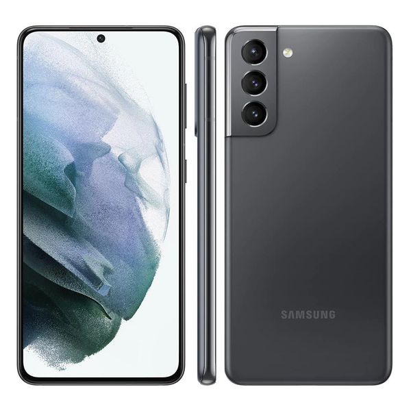 Smartphone Samsung Galaxy S21 5G Cinza 128GB, 8GB RAM, Tela Infinita de 6.2”, Câmera Traseira Tripla, Android 11 e Processador Octa-Core [À VISTA]