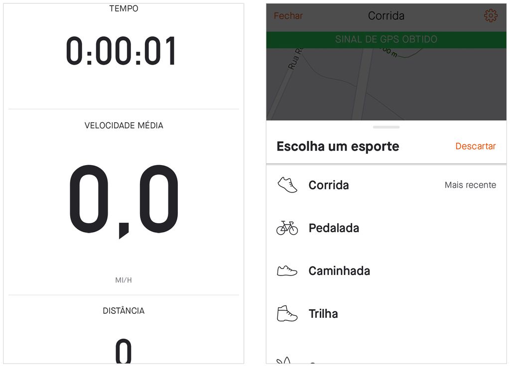 Strava é app para monitorar atividades físicas pelo smartwatch (Captura de tela: André Magalhães)