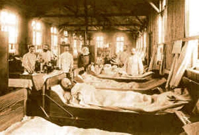 Pacientes tratados em hospitais durante a pandemia de cólera na Europa, no século XIX (Foto: autor desconhecido)