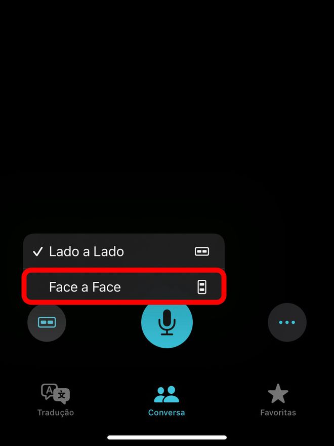 Modifique a orientação da tela no botão indicado para facilitar o diálogo - Captura de tela: Thiago Furquim (Canaltech)