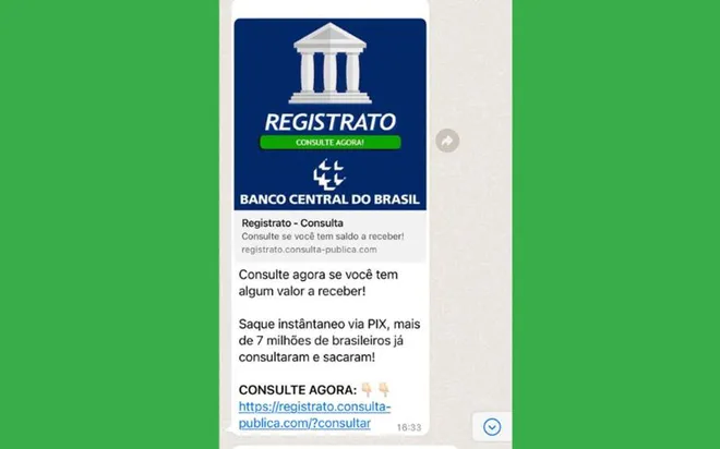 Novo golpe de WhatsApp promete consulta e resgate de dinheiro parado em bancos