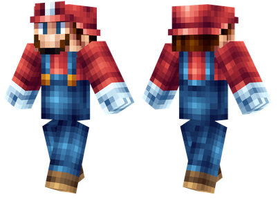 Skin de Mario em Minecraft (Imagem: Minecraftskins.net)