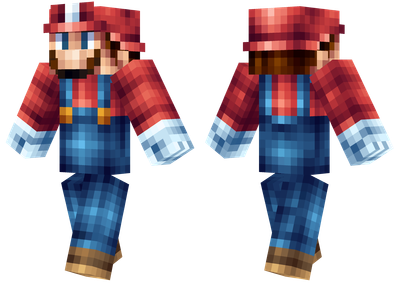 Skin de Mario em Minecraft (Imagem: Minecraftskins.net)