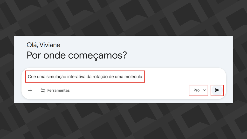 Passos para criar simulações interativas no Gemini