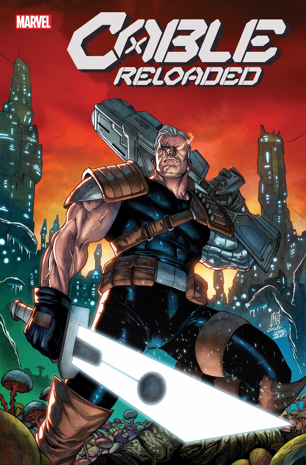 Cable e seu uniforme basiquinho (Imagem: Divulgação/Marvel)