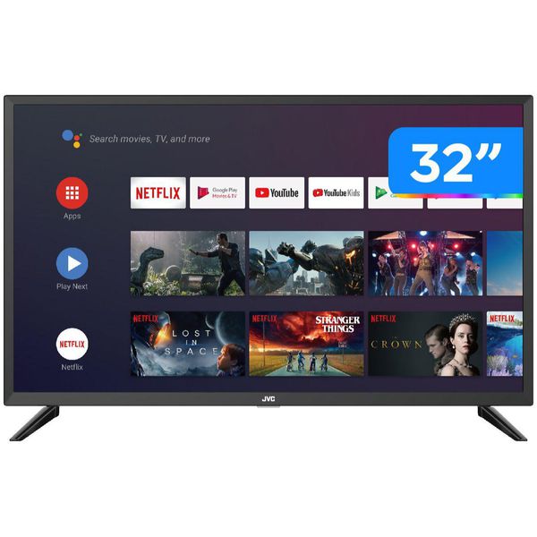 Smart TV HD DLED 32” JVC LT-32MB208 Android - LT-32MB208 Wi-Fi Bluetooth HDR 3 HDMI 2 USB
