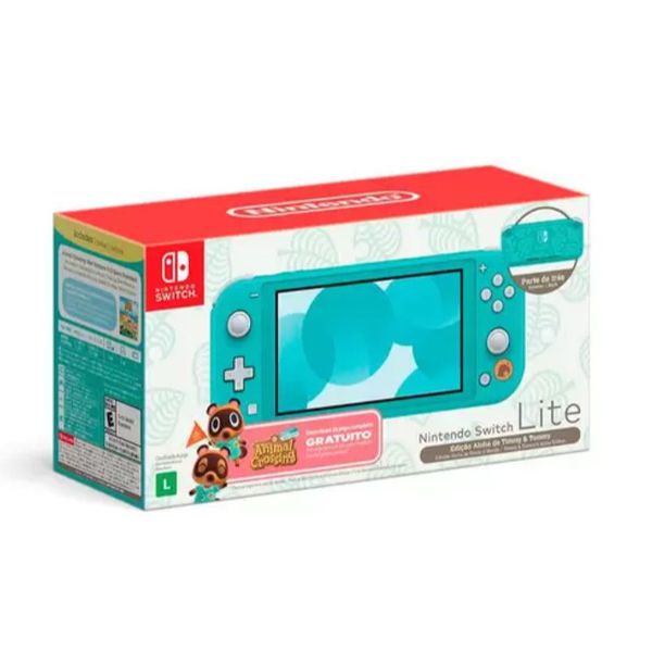 Console Nintendo Switch Lite Animal Crossing Turquesa 32GB | CUPOM