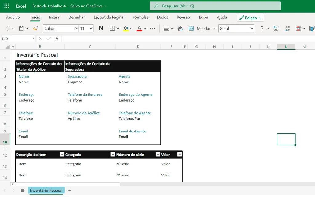 Mantenha seu inventário salvo em arquivo do Excel (Captura de tela: André Magalhães)