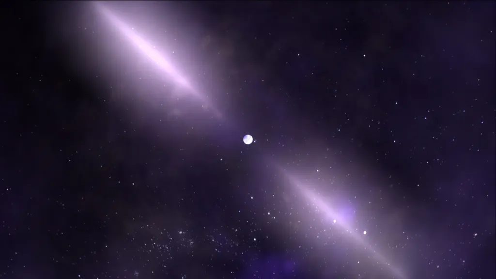 Os sinais emitidos pelos pulsares podem auxiliar espaçonaves a se deslocar pelo espaço (Imagem: Reprodução/NASA’s Goddard Space Flight Center)