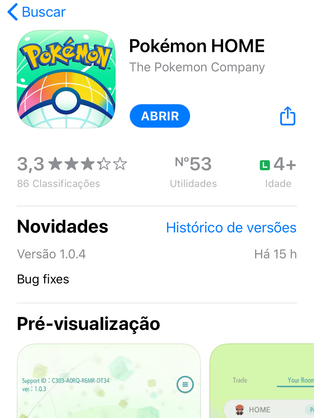 Baixe o Pokémon Home na loja de aplicativos do seu celular / Captura de tela: Bruno Salutes