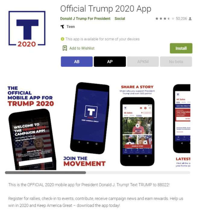 App de Donald Trump é removido da Play Store por mau funcionamento