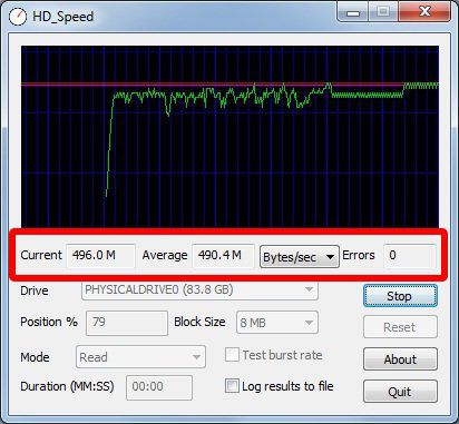 Teste de leitura - HD_Speed Teste de leitura - HD_Speed