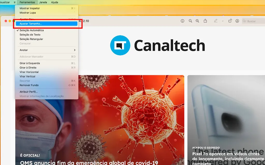 Acesse a ferramenta no Mac (Imagem: Captura de tela/André Magalhães/Canaltech)