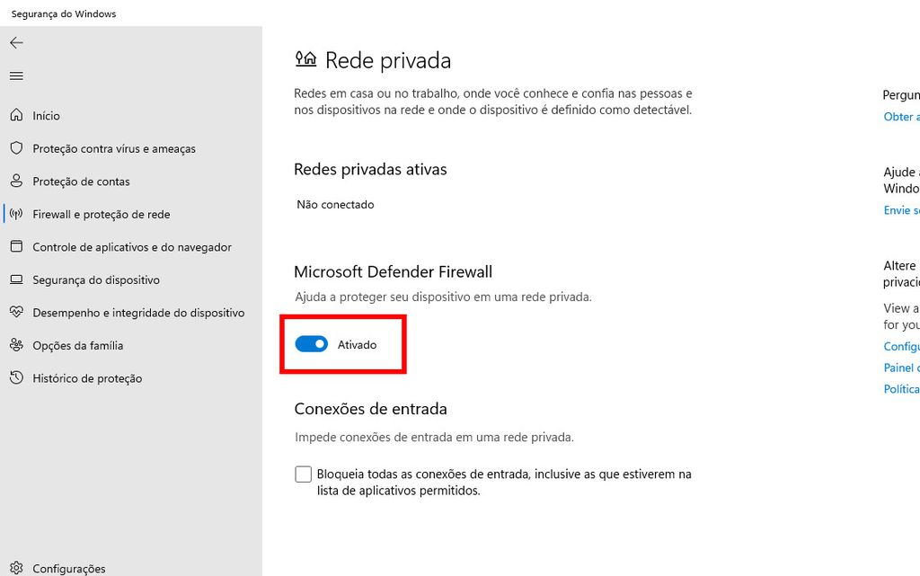 Veja como desativar o Windows Defender no Windows 10 (Captura de tela: Matheus Bigogno)