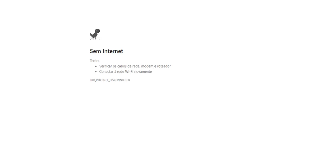 Quando está sem internet, é comum ver a mensagem de erro de conexão no navegador (Imagem: Ariane Velasco)